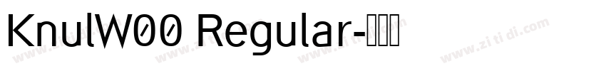 KnulW00 Regular字体转换